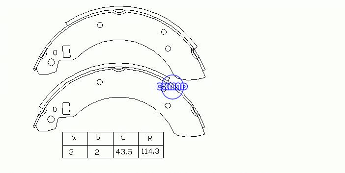FORD CAPRI (ECJ) CAPRI II III (GECP) Drum Brake shoes OEM:5019036 FSB363 GS6125, OK-BS147